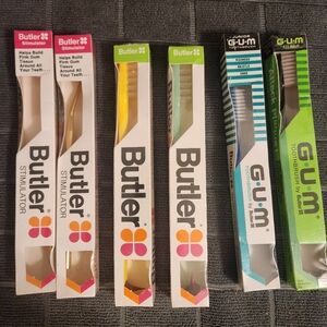 Vintage Unopened Butler and GUM Toothbrushes and Gum Stimulators